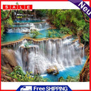 Waterfall Scenery Canvas Painted Oil Paint By Numbers DIY Wall Art Modern Decor