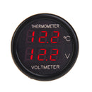 12V 24V Universal Vehicle Cigarette Lighter Socket Digital Thermometer Voltmeter