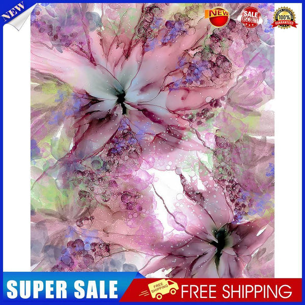 Pink Flower Oil Paint By Numbers Kits Canvas Picture DIY Wall Art Crafts