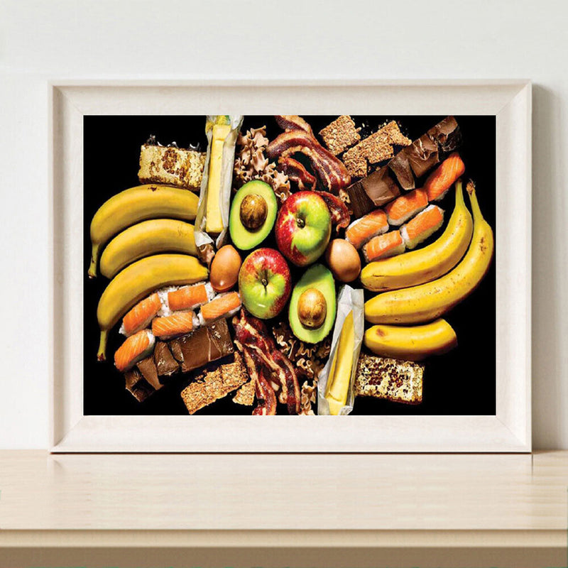 5D DIY Diamond Painting Full Round Drill Rhinestones Fruit ?Cross Stitch Pi