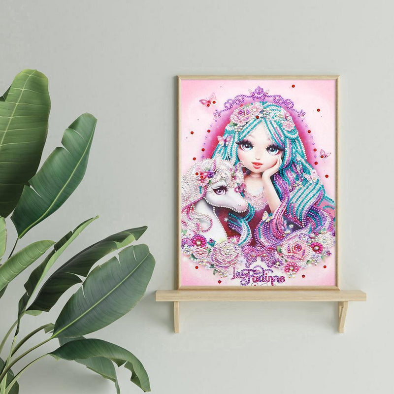 5D DIY Special Shaped Diamond Painting Girl Cross Stitch Mosaic Craft Kits Newly