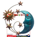 Artistic Sun Moon Metal Wall Decor - Celestial Themed Metal Wall Sculpture Newly