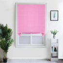 Self-Adhesive Pleated Blinds Half Blackout Window Curtains Pink (60x150cm) Newly
