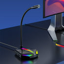USB Microphone RGB Luminous Professional Microphone with USB Expansion Port