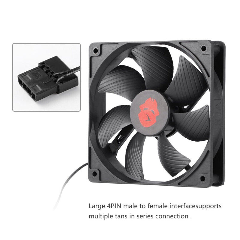 12cm 4pin High Speed Desktop Chassis Fan 12V Large Air Volume Computer Cooler