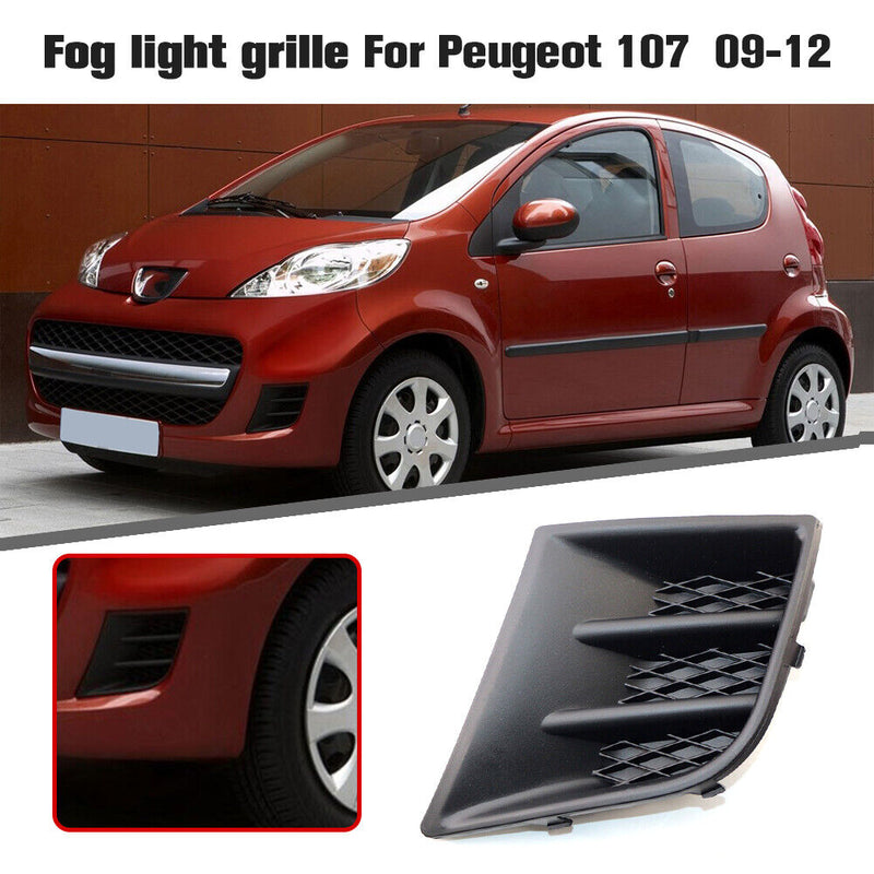 For Peugeot 107 09-12 Front Bumper Fog Lamp Cover Car External Grill Replacement