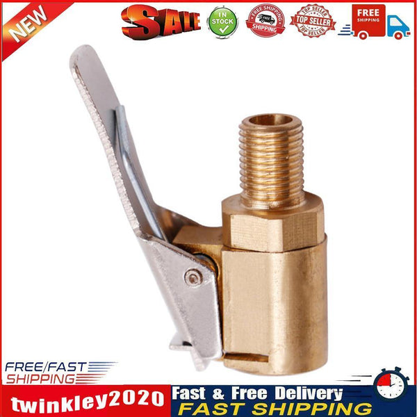 Car Pump Valve Clip Adapter Male-thread Brass Auto Supplies (Non-deflated) Newly