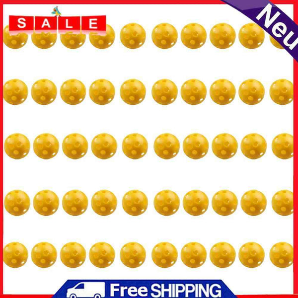 50pcs Plastic Whiffle Airflow Hollow Golf Practice Training Sports Bullets