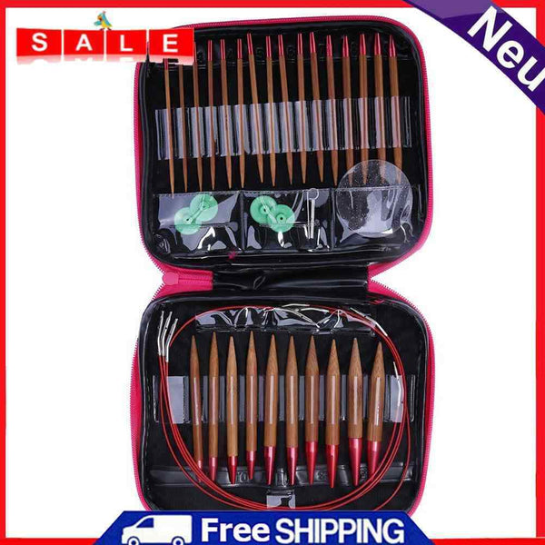 13 Size Changeable Aluminum Circular Knitting Needle Ring Set Crochet Yarn