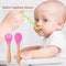 Baby Wooden Silicone Feeding Spoon Toddlers BPA-free Tableware (8) Newly