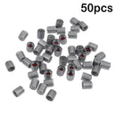 50pcs Includes Plastic TPMS Valve Stem Caps Automotive Wheel Tires Tire