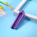 Folding Hair Comb Anti Static Plastic Foldable Beard Pocket Brush (Purple) Newly