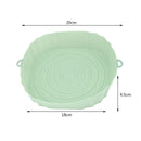 Silicone Air Fryer Liner Reusable Oven Baking BBQ Fryer Pan Mat (Green)