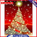 5D DIY Full Drill Round Shape Christmas Tree Rhinestone Diamond Drawing Kits
