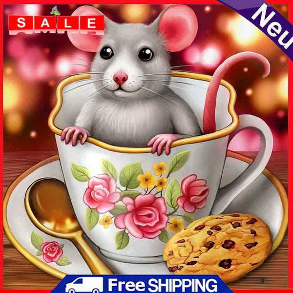 Full Round 5D DIY Diamond Painting Embroidery Cross Stitch Home Decor Mouse Cup