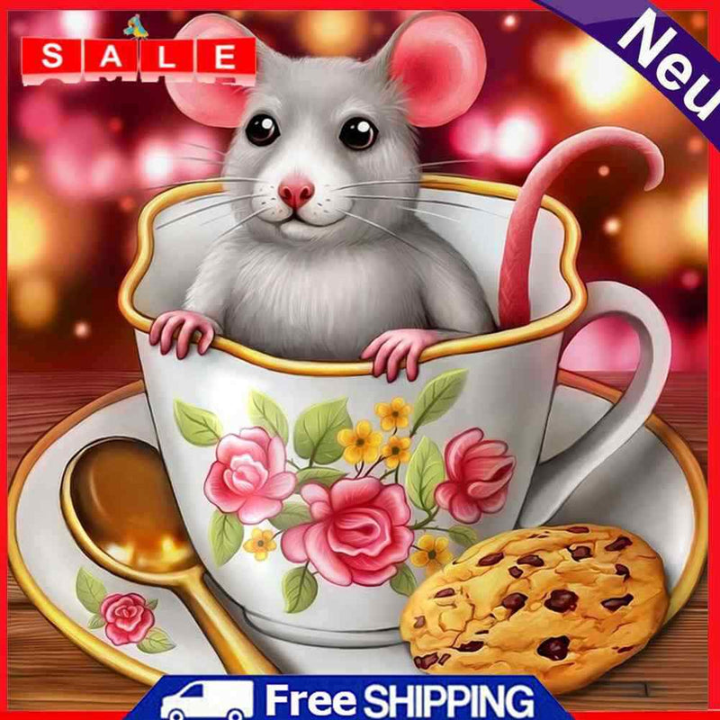 Full Round 5D DIY Diamond Painting Embroidery Cross Stitch Home Decor Mouse Cup