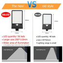 56LED Solar Motion Sensor Wall Light Remote Control Street Lamp (Black) Newly