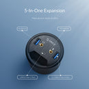 ORICO Desktop Grommet USB 3.0 HUB Type-A Type-C Audio Dongle Splitter Adapter