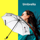 Three Folding Sunscreen Umbrellas Windproof Parasol Simple Cartoon Umbrella