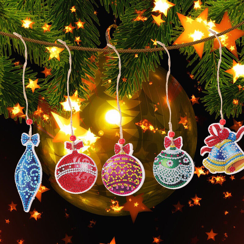 Double-side 5D Diamond Painting DIY Hanging Christmas Trees Pendant (GP010)