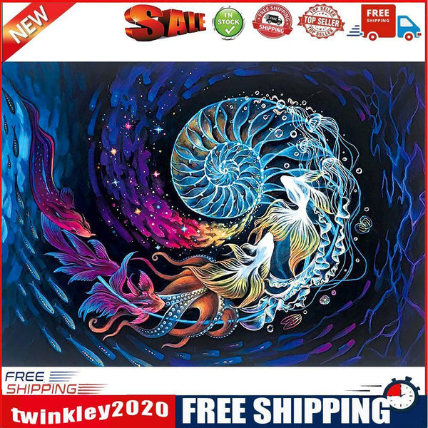 5D DIY Shoal of fish Special Shape Diamond Painting Rhinestone Picture