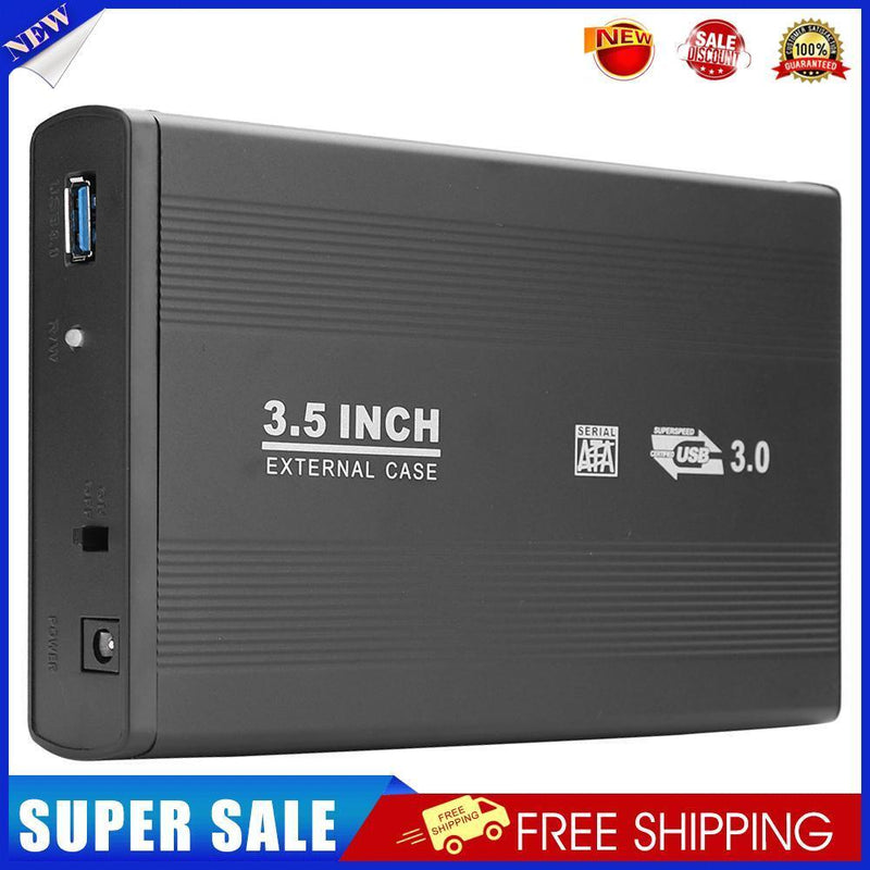 3.5 inch SATA HDD SSD Enclosure Box Hard Drive Disk External Case (USB3.0)