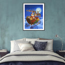 5D DIY Diamond Painting Santa Sleigh Full Round Drill Mosaic Christmas Picture