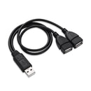 Computer Supplies Cable Adapter Y Splitter USB 2.0 Hub Male To Dual Female