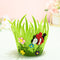 Easter Egg Carry Bucket Portable Round Nonwoven Basket Home Party Decor (A)