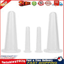 4pcs Silicone Cupping Can Vacuum Face Massage Cup Health Care Tool (White) Newly