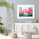 Pink Tulip Flower Hand Painted Oil Painting By Numbers Set Gift No Frame 40x30cm