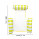 Swimming Pool Float Hammock Multi-Purpose Inflatable Lounge Bed (Yellow) Newly