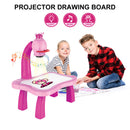 Children LED Projector Art Drawing Table Toys for Paint Learning (Pink) Newly