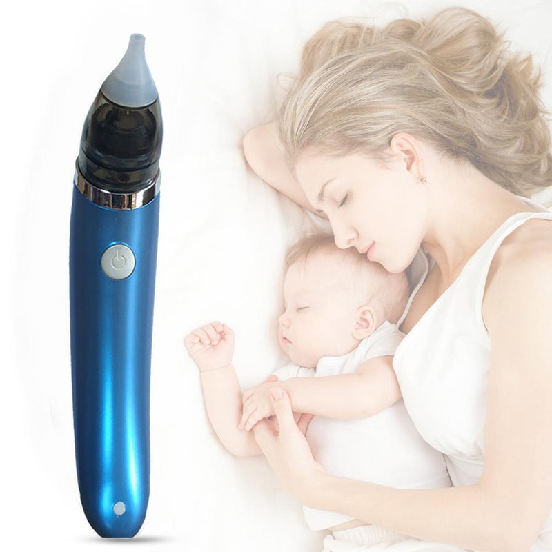 Baby Electric Nasal Aspirator Sucker Nose Cleaner Protector (Dark Blue)