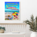 Welcome Summer Oil Paint By Numbers Kits DIY Handpainted on Canvas Wall Art Gift