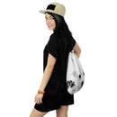 Drawstring Backpack Pet Animal Print Gym Rucksack Pouch Outdoor Shoulder Bags