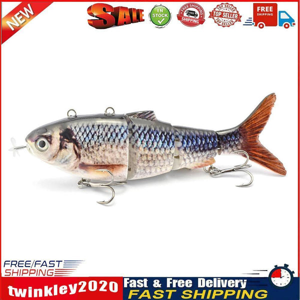 Robotic Fishing Lures Auto Bait Wobblers 4-Segment LED Swimbaits (BL-2042) Newly