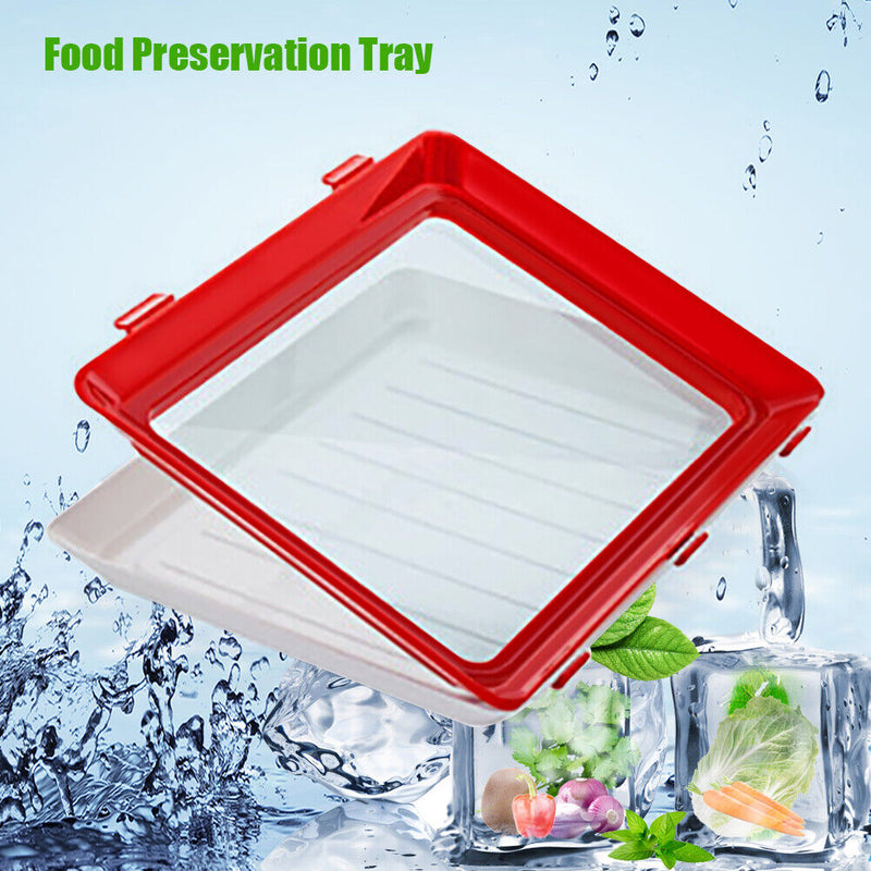 Plastic Refrigerator Food Preservation Tray Fresh-Keeping Storage Holder Newly