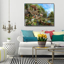 Painting By Numbers DIY Country Villa Hand Painted Canvas Oil Art Picture Kit