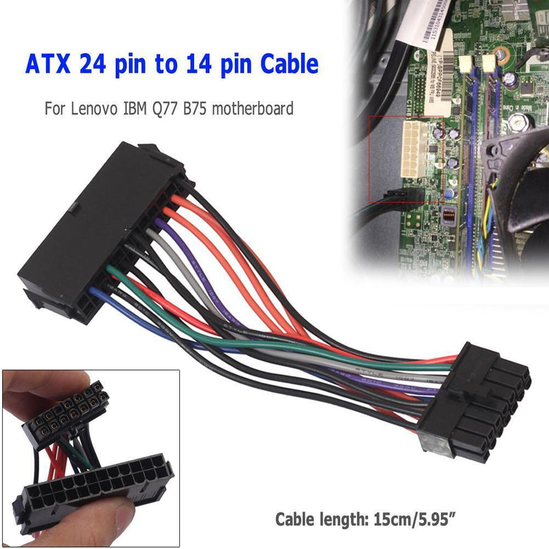 ATX 24pin to 14pin Adapter Power Cable Cord for Lenovo for IBM Q77 B75 A75