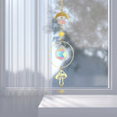 #A Crystal Wind Chime Prism Windbell Mushroom Butterfly Dragonfly Hanging Orname