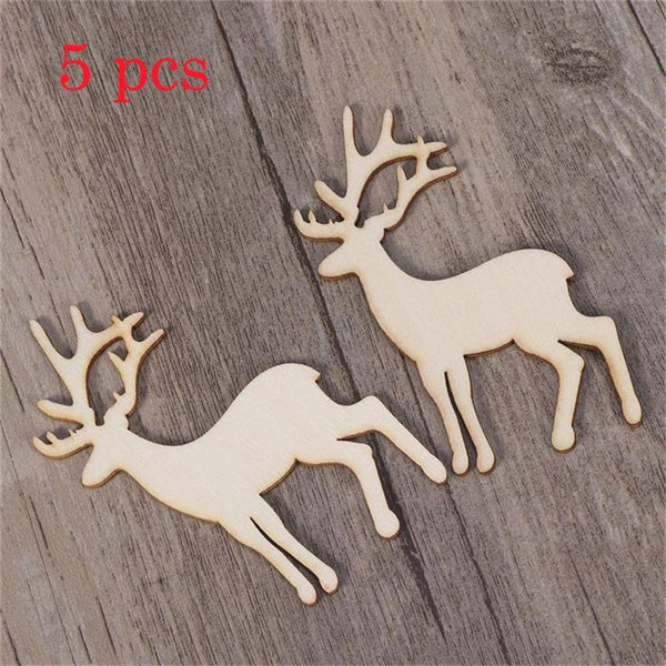 Decorations Christmas Tree Hanging Reindeer Hanging Card Wooden Elk Decor