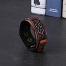 Alloy Buckle Leather Wristband Cuff Bracelet Wrap Bangle Punk Snap Bracelet