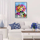 30x40cm Oil Painting By Number Colorful Flower Cluster DIY Drawing No Frame