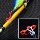Fishing Hook Keeper Fishing Rod Lure Bait Safety Holder Plastic Hanger(Red)