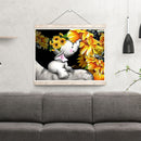 5D Sunflower Elephant Mosaic Diamond Painting Drawing Full Round Drill Handcraft