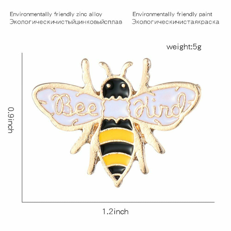 Women Men Brooch Cute Fashion Lapel Pin Bee Enamel Pins Honey Animal Badge