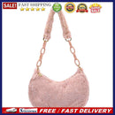 Fashion Women Winter Plush Pure Color Acrylic Chain Small Underarm Shoulder Bag