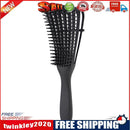Women Hair Scalp Massage Comb Wet Curly Hairdress Styling Hairbrush (Black)