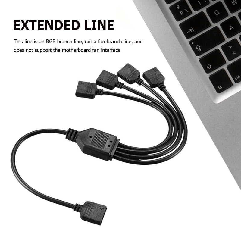 3pin Splitter Cable 5V Connector Cable Accessories for Msi Asus Asrock LED